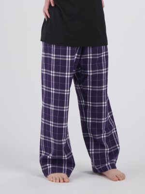 Boxercraft Kids Purple/White Plaid Poly Flannel Lounge Pant