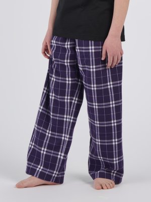 Boxercraft Kids Purple/White Plaid Poly Flannel Lounge Pant