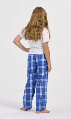Boxercraft kids Royal/Silver Plaid Poly Flannel Lounge Pant