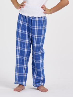 Boxercraft kids Royal/Silver Plaid Poly Flannel Lounge Pant
