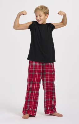 Boxercraft kids Red/White Plaid Poly Flannel Lounge Pant