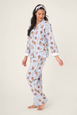PJ Salvage Feelin' Pine Classic Flannel Pajama Set in Blue Whisper