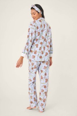 PJ Salvage Feelin' Pine Classic Flannel Pajama Set in Blue Whisper
