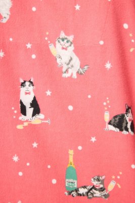 PJ Salvage Let's Get Fizzacle Classic Flannel Pajama Set in Dark Coral