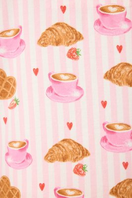 PJ Salvage Brunch Club Classic Flannel Pajama Set in Pink