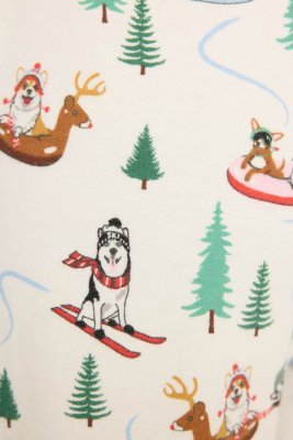 PJ Salvage Sleigh All Day Classic Flannel Pajama Set in White