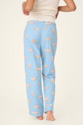 PJ Salvage Fizz The Season Flannel Pajama Pant in Light Sky Blue