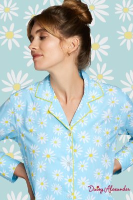 Daisy Alexander Oops-A-Daisy Classic Cotton Poplin Pajama Set