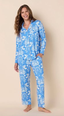 The Cat's Pajamas Women's Angels Among Us Pima Knit Cotton Classic Pajama Set