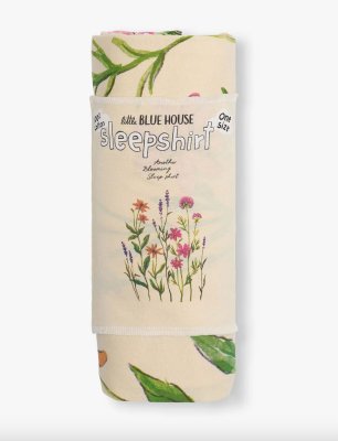 Little Blue House by Hatley Another Blooming Sleepshirt in Natural