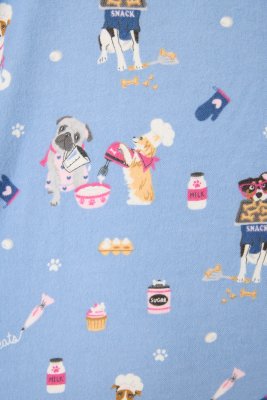 PJ Salvage Baked Woof Love Classic Flannel Pajama Set in Denim