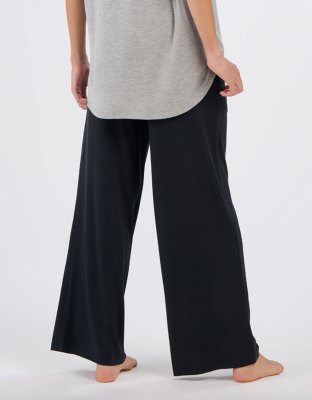 Boxercraft Women's Bamboo Jersey Wide Leg Lounge Pant in Black