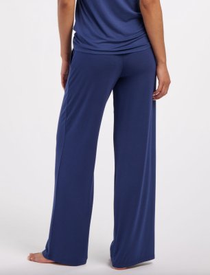 Boxercraft Women's Bamboo Jersey Wide Leg Lounge Pant in Navy