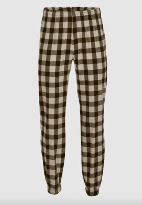 Boxercraft Adult Black/Ecru Plaid Flannel Jogger