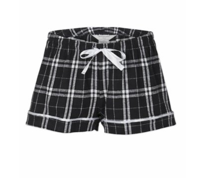 Boxercraft Women's Black/White Plaid Flannel Lounge Short