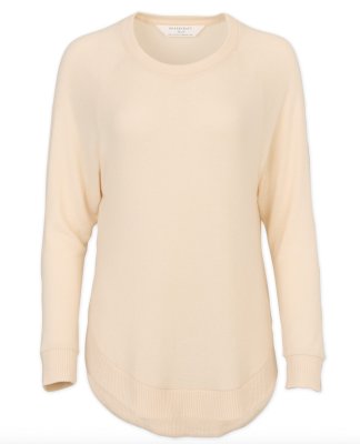 Boxercraft Women's Cuddle Oversized Crew Top in Barley