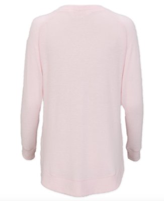 Boxercraft Women's Cuddle Oversized Crew Top in Pink Serenity