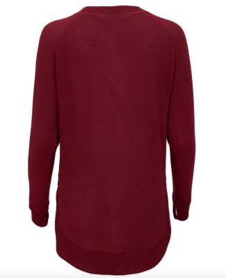 Boxercraft Women's Cuddle Oversized Crew Top in Mantra Red Heather