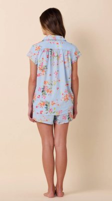 The Cat's Pajamas Women's Camilla Luxe Pima Cotton Short Sleeve Short Set