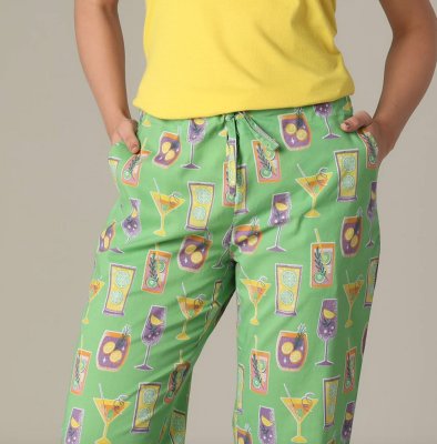 Mahogany Women's Cocktail Hour Cotton Pajama Pant in a Bag