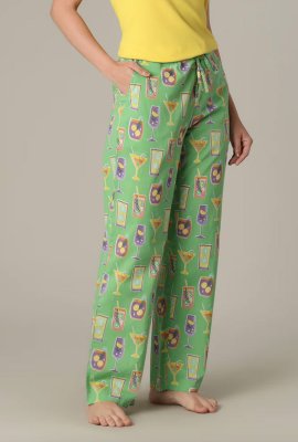 Mahogany Women's Cocktail Hour Cotton Pajama Pant in a Bag