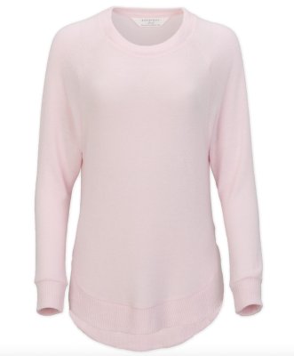 Boxercraft Women's Cuddle Oversized Crew Top in Pink Serenity
