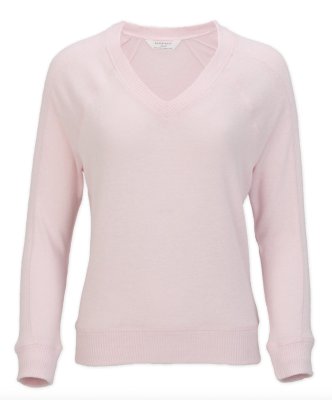 Boxercraft Women's Boxercraft Cuddle V-Neck Lounge Top in Pink Serenity