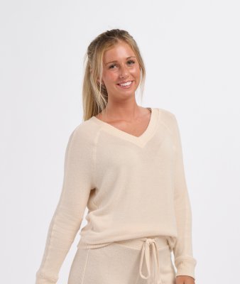 Boxercraft Women's Cuddle V-Neck Lounge Top in Barley Heather