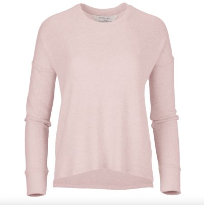 Boxercraft Women's Cuddle Boxy Crew Top in Pink Serenity Heather