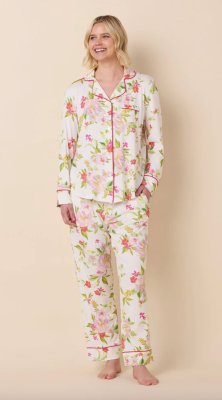 The Cat's Pajamas Women's Florentina Pima Knit Cotton Classic Pajama Set