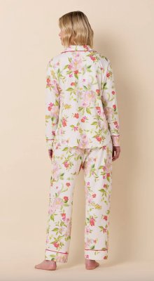 The Cat's Pajamas Women's Florentina Pima Knit Cotton Classic Pajama Set