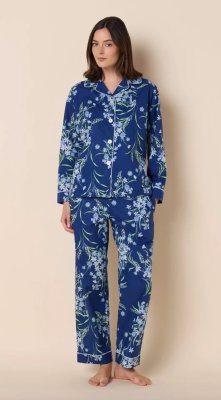 The Cat's Pajamas Women's Garden Posy Luxe Pima Cotton Classic Pajama Set