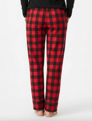 Boxercraft Girls Red/Black Buffalo Cuffed Poly Flannel Lounge Pant