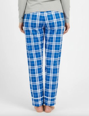 Boxercraft Girls Royal/Silver Cuffed Poly Flannel Lounge Pant