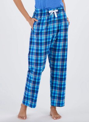Boxercraft Women's Haley Harmony Blue Plaid Flannel Pajama Pant