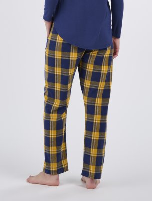 Boxercraft Women's Haley McIntosh Navy/Gold Plaid Flannel Pajama Pant
