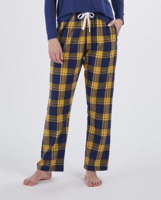 Boxercraft Women's Haley McIntosh Navy/Gold Plaid Flannel Pajama Pant