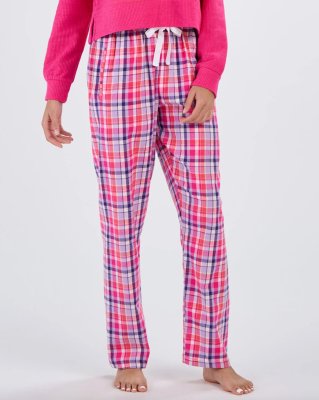 Boxercraft Women's Haley Pink Harmony Plaid Flannel Pajama Pant