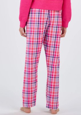 Boxercraft Women's Haley Pink Harmony Plaid Flannel Pajama Pant
