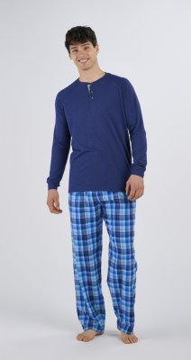Boxercraft Men's Harley Harmony Blue Plaid Flannel Pajama Pant