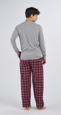 Boxercraft Men's Harley Varsity Maroon Plaid Flannel Pajama Pant