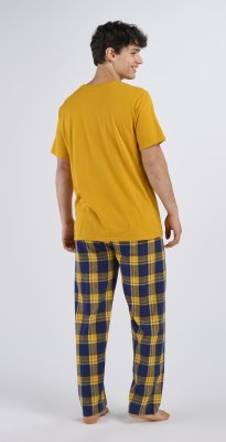 Boxercraft Men's Harley McIntosh Navy/Gold Plaid Flannel Pajama Pant