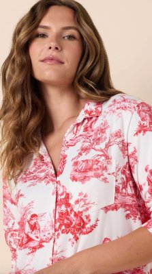The Cat's Pajamas Women's Idle Hours Pima Knit Cotton Classic Nightshirt