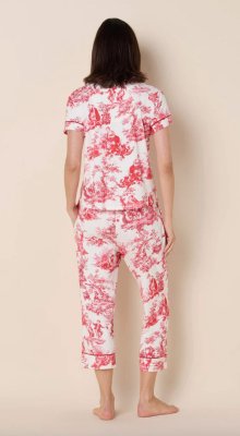 The Cat's Pajamas Women's Idle Hours Pima Knit Cotton Capri Pajama Set
