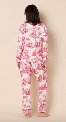 The Cat's Pajamas Women's Idle Hours Pima Knit Cotton Classic Pajama Set