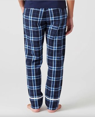 Boxercraft Kids Navy/Colmbia Cuffed Poly Flannel Plaid Pant