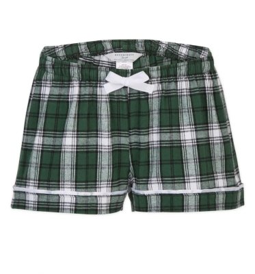 Boxercraft Kids Green/White Poly Flannel Plaid Lounge Short