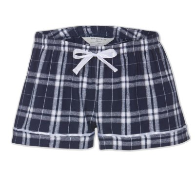 Boxercraft Kids Navy/Silver Poly Flannel Plaid Lounge Shorts
