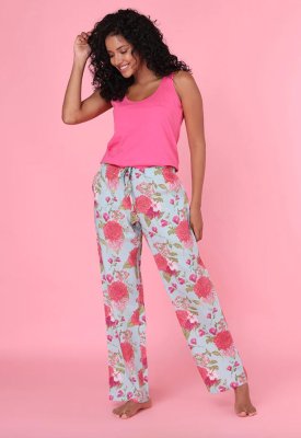 Mahogany Women's Cassie Blue Cotton Pajama Pant in a Bag