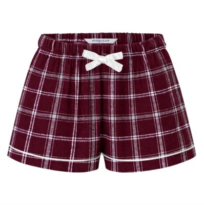 Boxercraft Kids Varsity Maroon/Oxford Poly Flannel Plaid Lounge Shorts